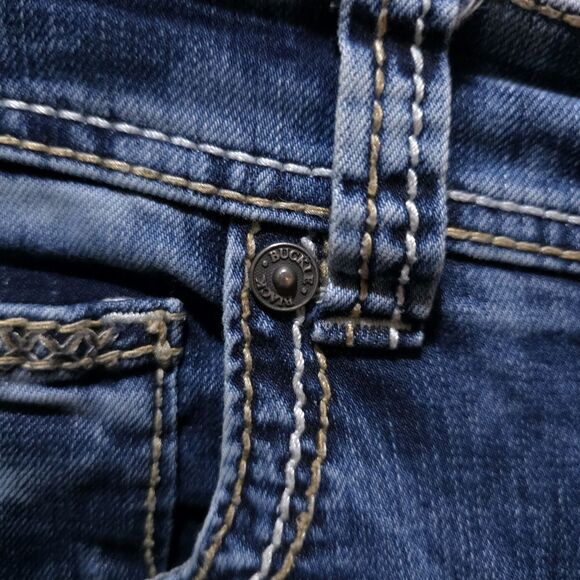 Buckle Black No3 Jeans 32x32 Y2K Mens Acid Wash Low Rise Stretch Grunge Rock VTG - Picture 7 of 16